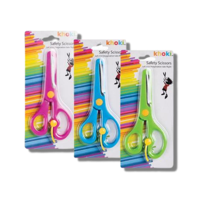 Khoki Toddler Scissors, Safety Traning Scissors for Kids, Plastic Children&