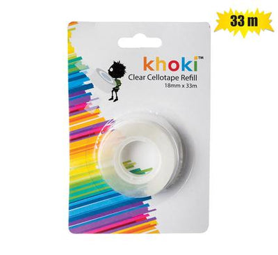 Clear Cellotape Refill Roll, [18mm x 33m] Tape for Office, School, Teacher, Student