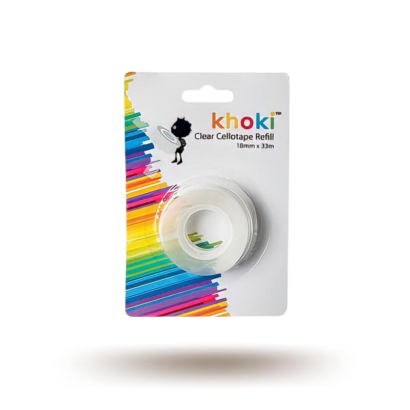 Clear Cellotape Refill Roll, [18mm x 33m] Tape for Office, School, Teacher, Student