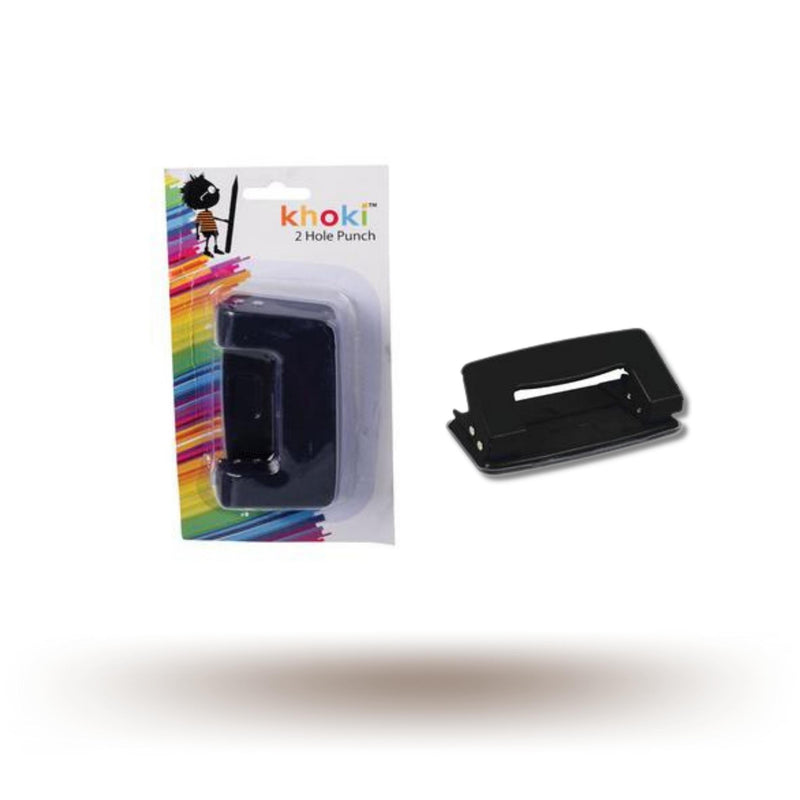 Khoki Stationery Paper 2-Hole Punch for Organizing Paper in Files Easily