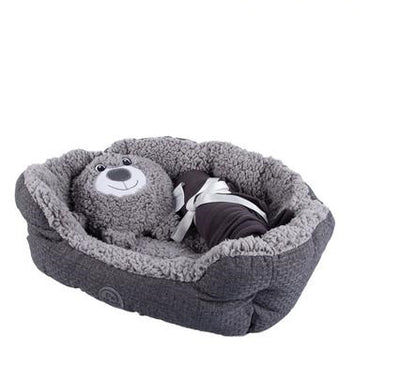 Puppy Pet Bed Toy and Blanket Starter Pack 3pc 46x36cm