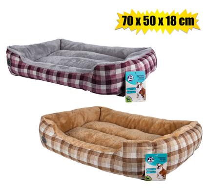 Best Friend Faux Fur Luxury Rectangular Pet Bed 70x50x18cm