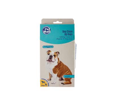100 Dog Doggy Pickup Poop Clean Up Waste Bags / Easy - Tie Handles