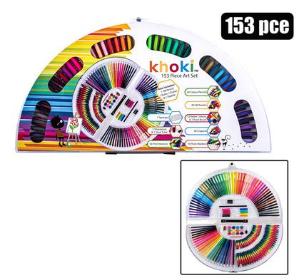 Khoki Art Set 153pc in Fold Up Carry Case | Avenu.co.za