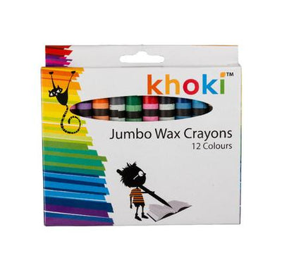 avenusa - Wax Crayons Khoki Jumbo Set Of 12 - avenu.co.za - Arts & Crafts