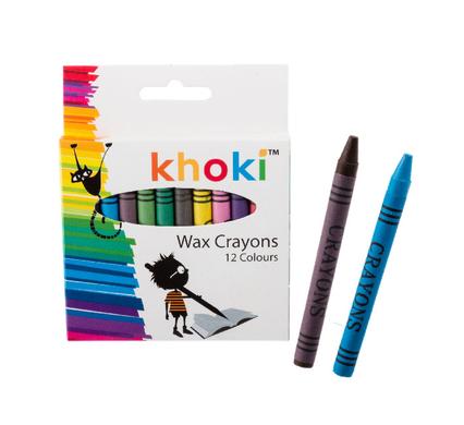 avenusa - Regular Khoki Wax Crayons 12pc - avenu.co.za - Arts & Crafts