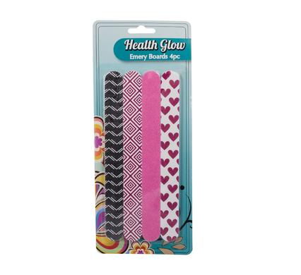 avenusa - Health Glow Emery Nail File 4pc Set for Women and Girls - avenu.co.za - Health & Beauty