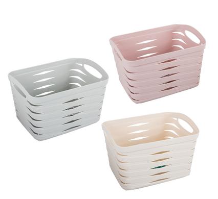 avenusa - Plastic Lace Rectangular Basket - Storage Bin for Household Items or Toys - 21x15x13cm - avenu.co.za - Home & Decor