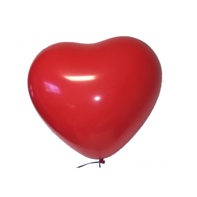 Heart-Shaped Latex Red Balloons, 10pc - 12, 16 or 24inch in Size