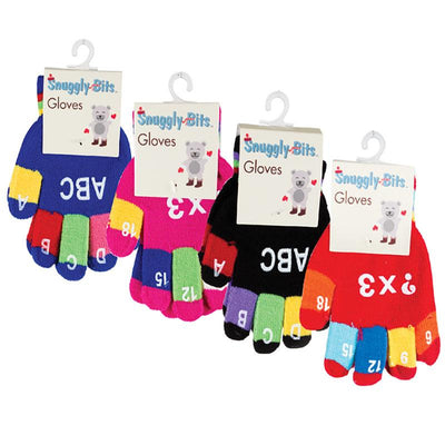 Little Boys or Girls Winter Knitted Gloves, Toddler Letters/Numbers