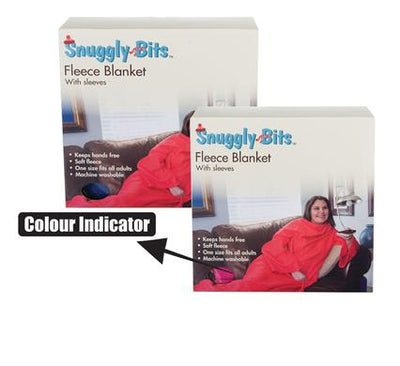 Snuggly Bits Deluxe Fleece Blanket with Sleeves for Adult, Men and Women. Elegant, Cozy & Warm