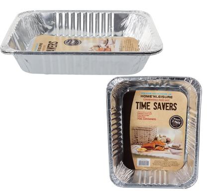 avenusa - Aluminium Foil Tray Set 29.5 x 23.5 x 5.5cm - 2pc - avenu.co.za - Home & Decor