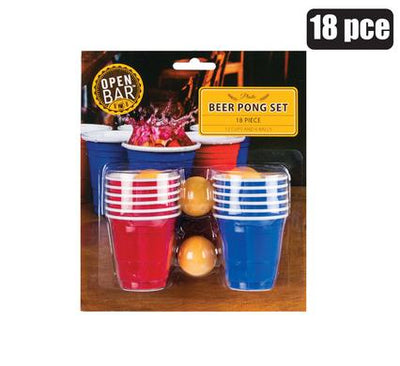 18pc Mini Beer Pong Set with Cups and Ping Pong Balls