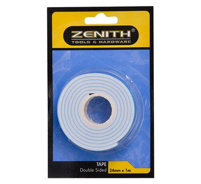 avenusa - TAPE DBL-SIDED 24x1000mm CARD     ZENITH - avenu.co.za - Tools & Home Improvement