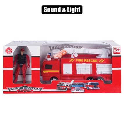 Fire Engine Truck And Fireman Toy Set, Ages 3+