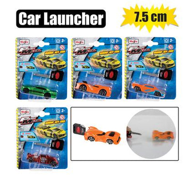 Maisto Dinky Boys Key Car Launcher 7.5Cm 4 Car Set, Launch Your Cars And Watch Them Race Away
