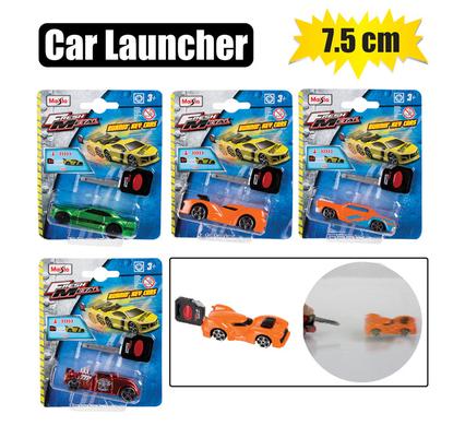 Maisto Dinky Boys Key Car Launcher 7.5Cm 4 Car Set, Launch Your Cars And Watch Them Race Away