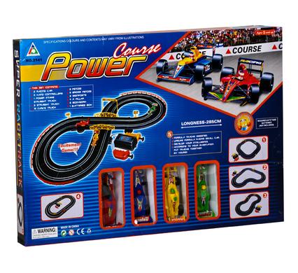 Battery Operated Racing Car Track-Set 36pc, 4 Cars To Race With Multiple Track Designs To Build And Race On, Ready Set Race