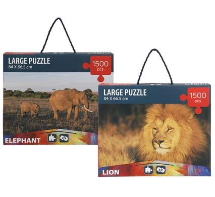 1500 Piece Jigsaw African Animal Puzzle Fun Colourful Imagery