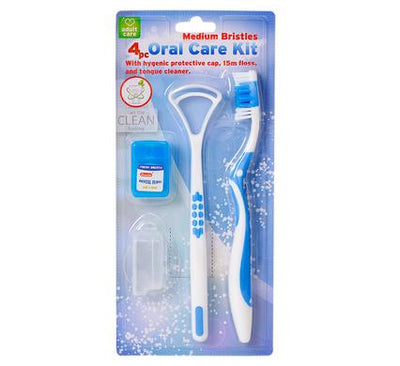 avenusa - Adult Tooth Brush 4pc Oral Care Set - avenu.co.za - Health & Beauty
