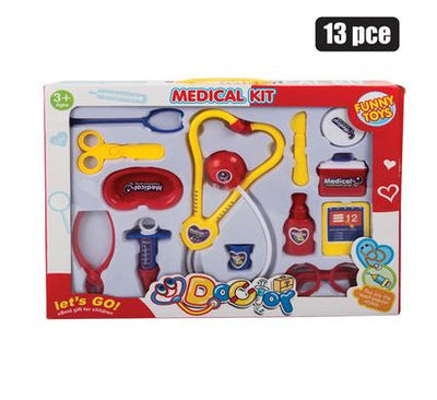 13 Piece Doctor Play Set for Kids Ages 3+ Pretend Doctor Playset for Birthday, Christmas Gifts