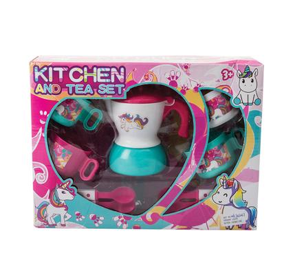 avenusa - Unicorn Kitchen & Tea Set, 9pc Toy Play Set - Teapot, Teacup, Teaspoon - avenu.co.za - Toys & Games