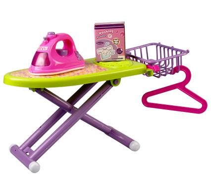 Girls Home Pretend Play Set Ironing Board And Accessories