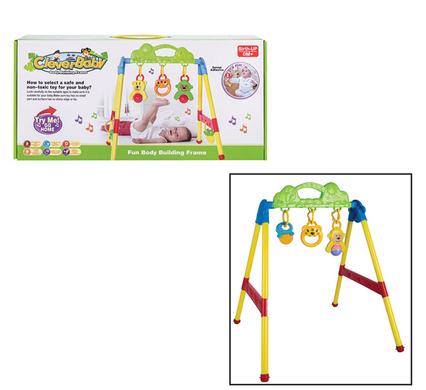 Clever Baby Body Building Play Gym with 3 hanging Toys Centre Hanging Bar, Newborn Baby Christmas Gift