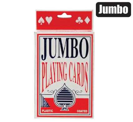 Jumbo Plastic Coated Playing-Cards Deck 9X12.5Cm