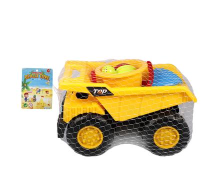 Beach Truck Set With Tilt and Accessories 37x21cm, Summer Fun Kids Beach Toy Set Improve Fine Motor Skills