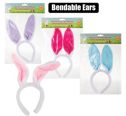 Cute Kids Plush Bunny Ear Easter Headband [4 Piece] Multi-Colour Pack