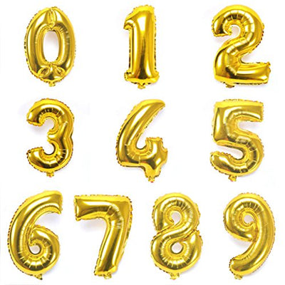 avenusa - Gold Foil Balloon Helium - Birthday Party Decoration, Anniversary Numbers 0 to 9 - 106 cm - avenu.co.za - Home & Decor