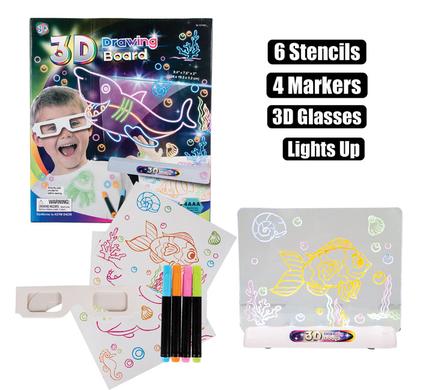 3D LED Drawing Board with 3D Glasses