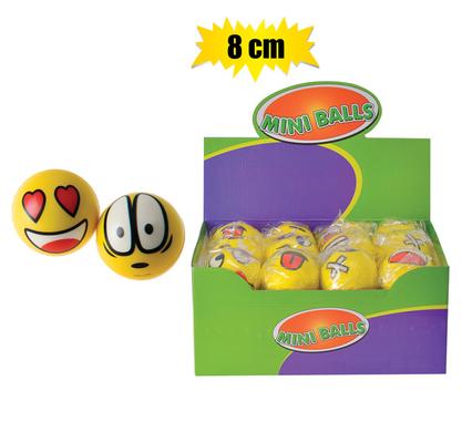 Mini Novelty Stress Ball Funny Face 8Cm, Squeeze And Squish These Cute Faces Random Design Selected