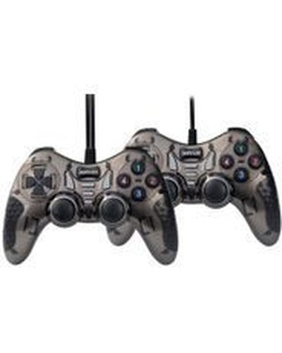 Astrum GP230 Twin Dual Vibration USB Wired Gamepad Easy Grip, Twin USB for 2 Player Gaming