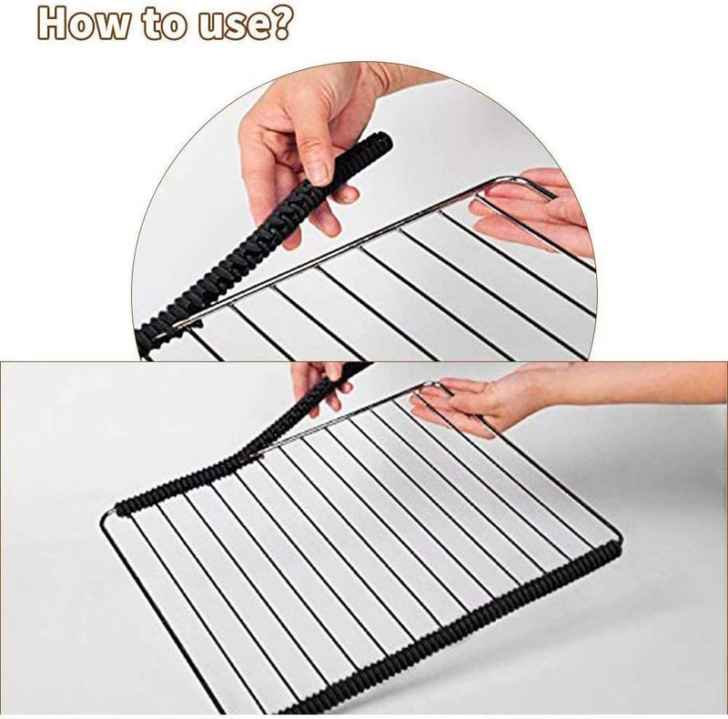 Bakeware Silicone Oven Strips, Oven Rack Guards, Heat resistant Oven Shield, Prevents Hand Burns [2 Piece] 35cm