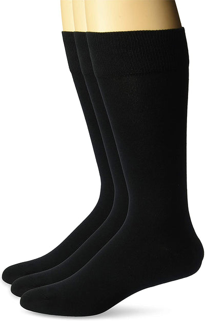 Snuggly Bits Premium Plain Black Men's 3 Pair Sock Set