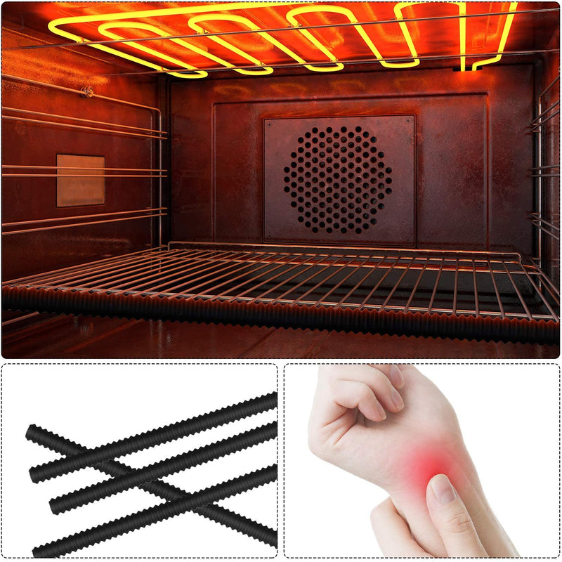 Bakeware Silicone Oven Strips, Oven Rack Guards, Heat resistant Oven Shield, Prevents Hand Burns [2 Piece] 35cm