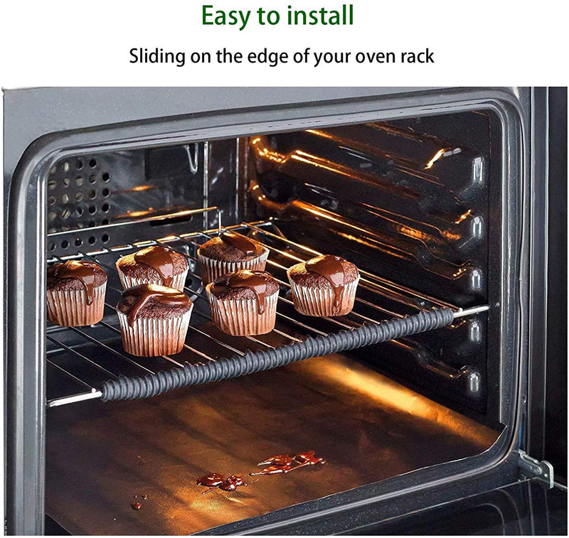 Bakeware Silicone Oven Strips, Oven Rack Guards, Heat resistant Oven Shield, Prevents Hand Burns [2 Piece] 35cm