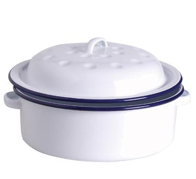 avenusa - Enamel Roaster 26cm, White - avenu.co.za - Home & Decor