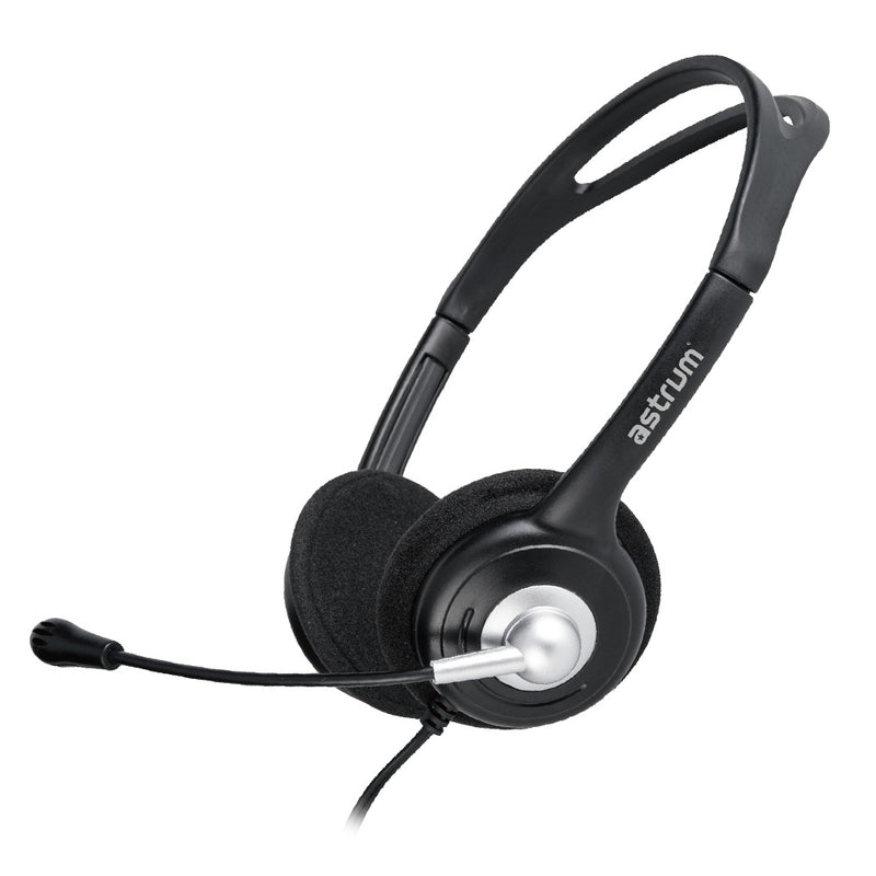 Professional Receptionist PC Headset With Mic, Comfort Adjustable Fit, In-Wire Volume Control