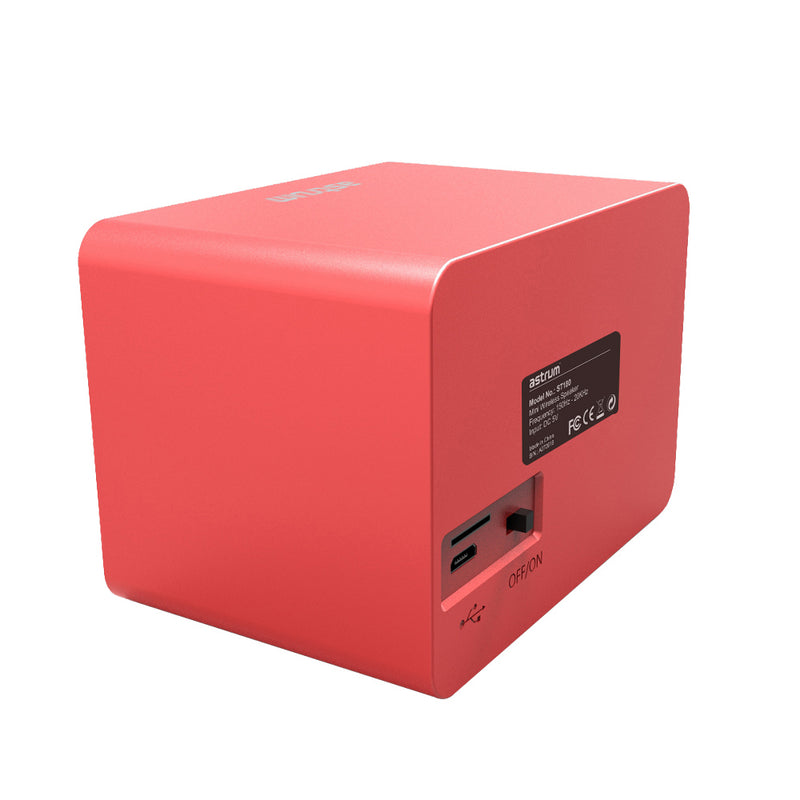 Bright Colour Rectangular Bluetooth Enabled Wireless Retro Speaker, 3W RMS, Mic for Voice Calling