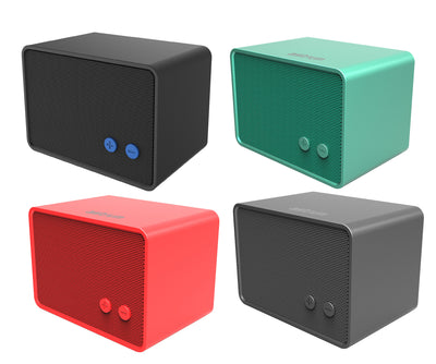 Bright Colour Rectangular Bluetooth Enabled Wireless Retro Speaker, 3W RMS, Mic for Voice Calling