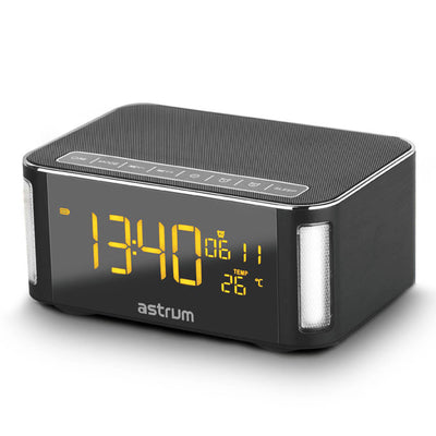 Touch Control Wireless Digital Alarm Clock with High Quality Stereo Speaker, Bluetooth and LED Lighting