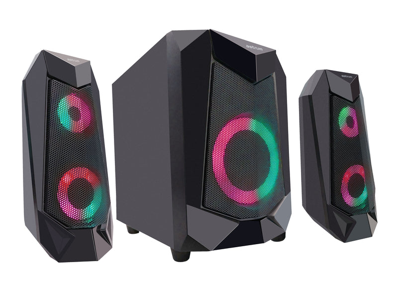 Multi-Colour LED 2.1CH Multimedia Bluetooth Speaker with Deep Bass Subwoofer