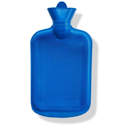 Ribbed Rubber Hot Water Bottle 2L Pain Relief, Hot and Cold Therapy