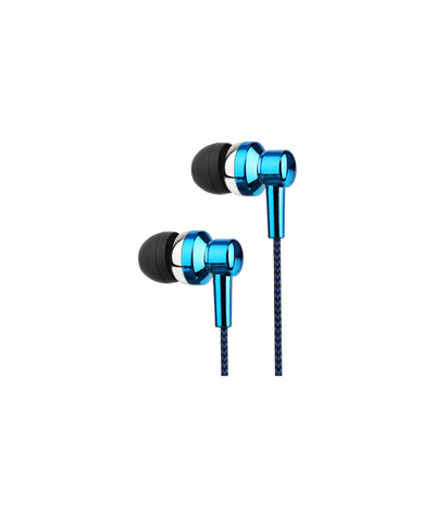 Stereo Earbuds Earphones With Mic, Electro Painted Design