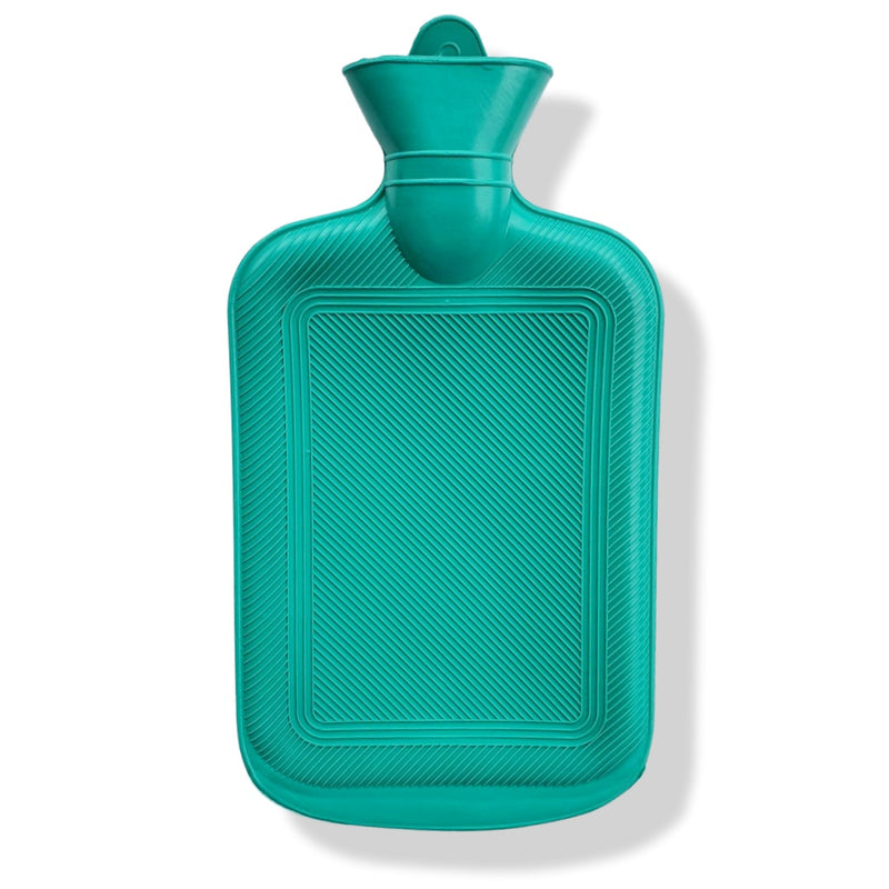 Ribbed Rubber Hot Water Bottle 2L Pain Relief, Hot and Cold Therapy