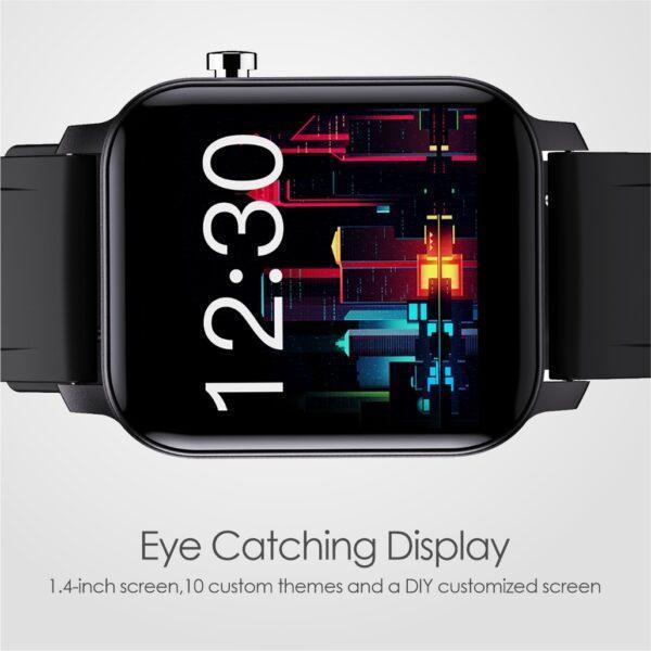 Square Smart Watch Android and IOS Compatible Fitness Tracker, Heart Rate Monitor, 40mm Touch Screen. Pedometer Smartwatch Sleep Monitor Men and Women