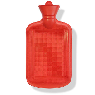 Ribbed Rubber Hot Water Bottle 2L Pain Relief, Hot and Cold Therapy